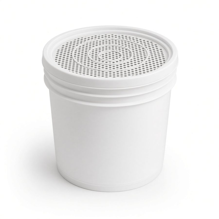 Bucket-lid classifier on a 5-gallon bucket